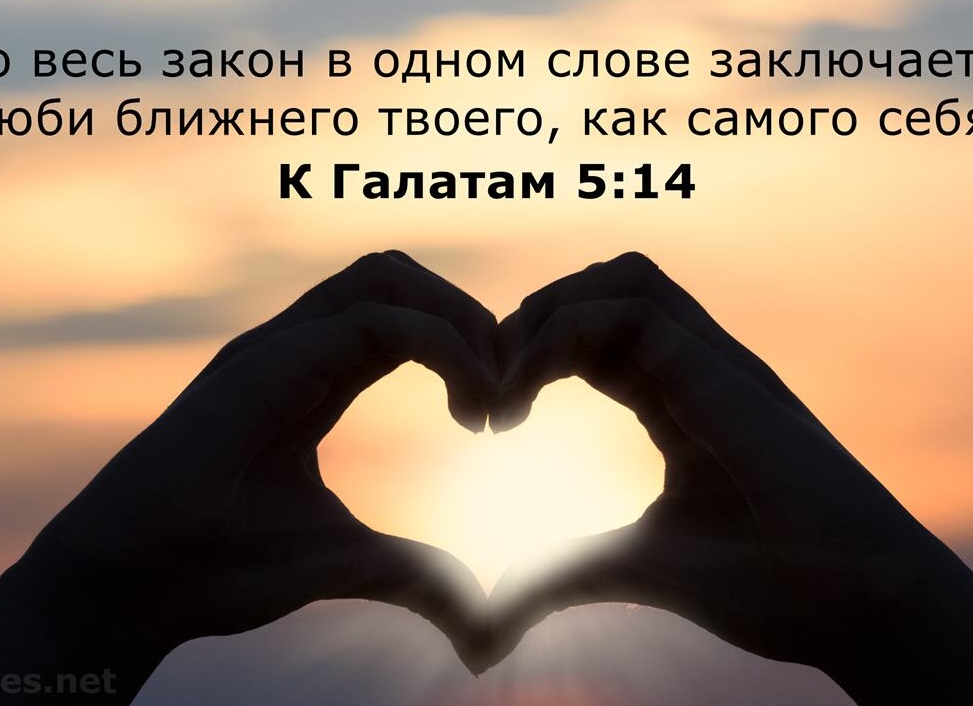 Ибо весь закон в одном слове заключается: люби ближнего твоего, как самого себя